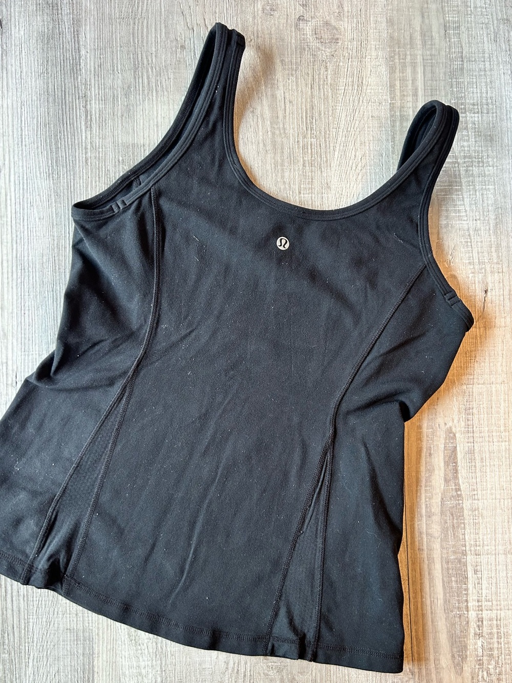 lululemon athletica Black Sculpting Scoop Neck Tank • 8